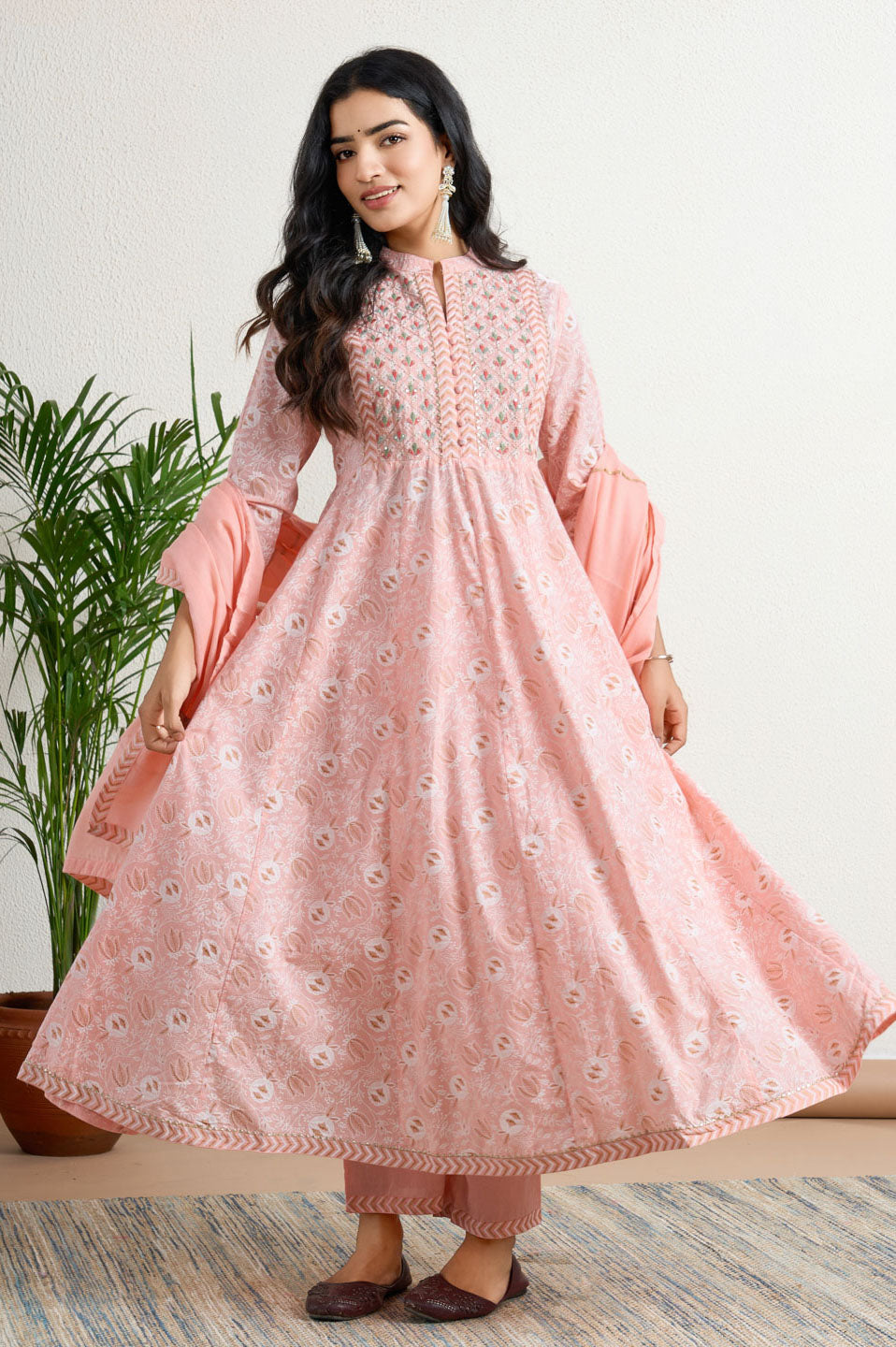 Printed anarkali Suit set