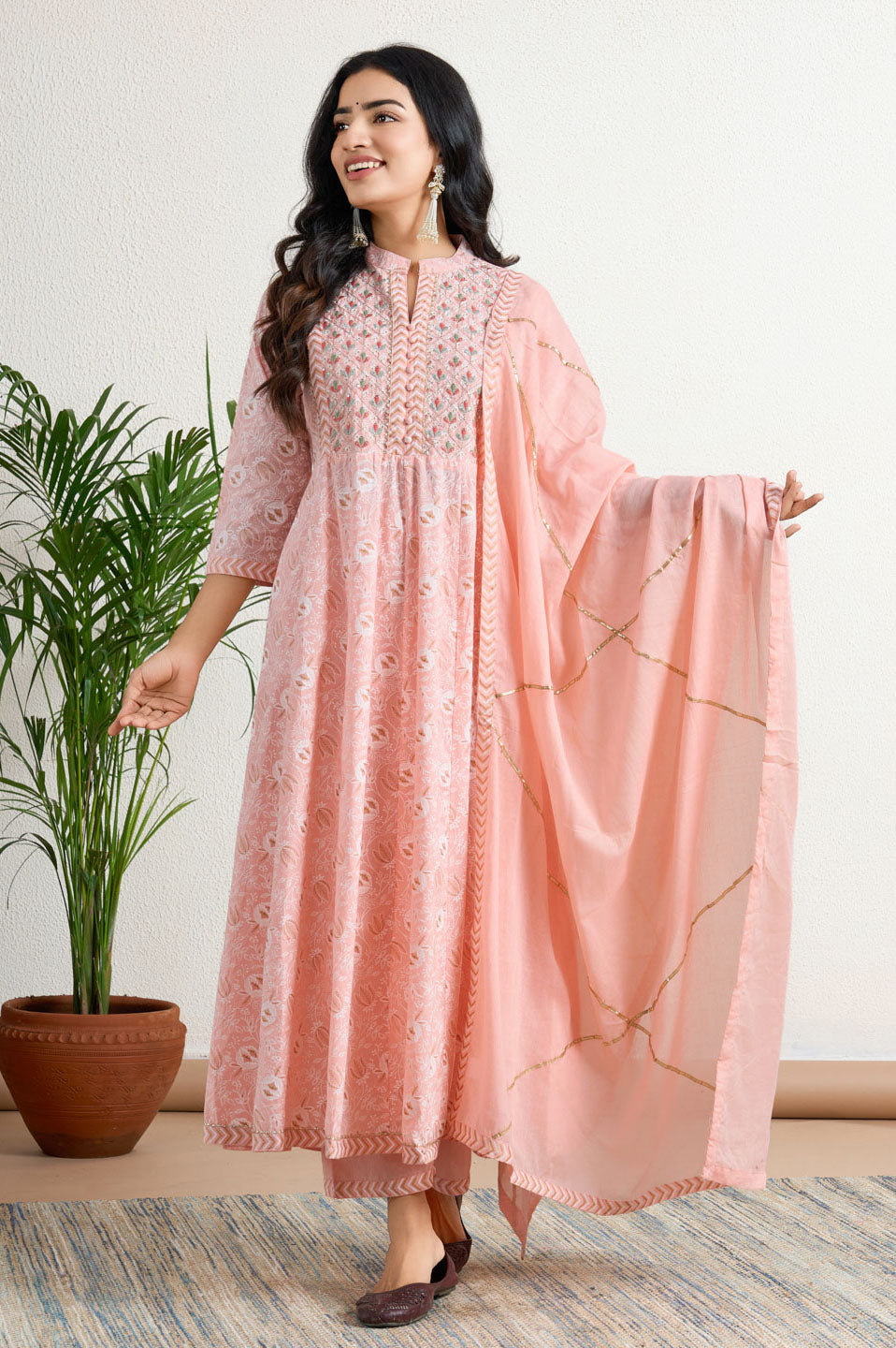 Printed anarkali Suit set