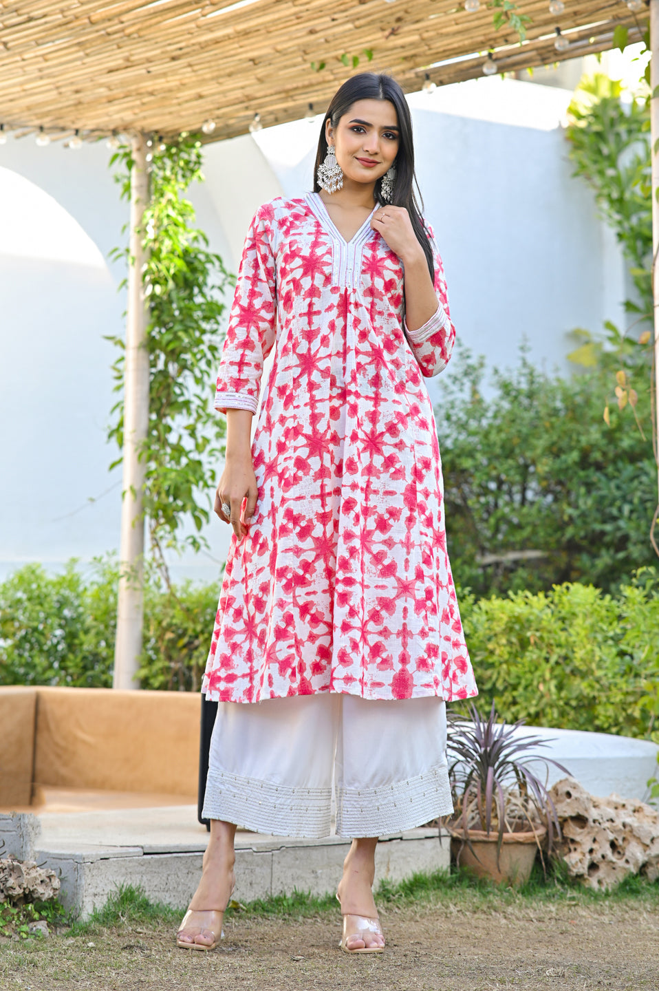 Pink Tie & Dye Kurta