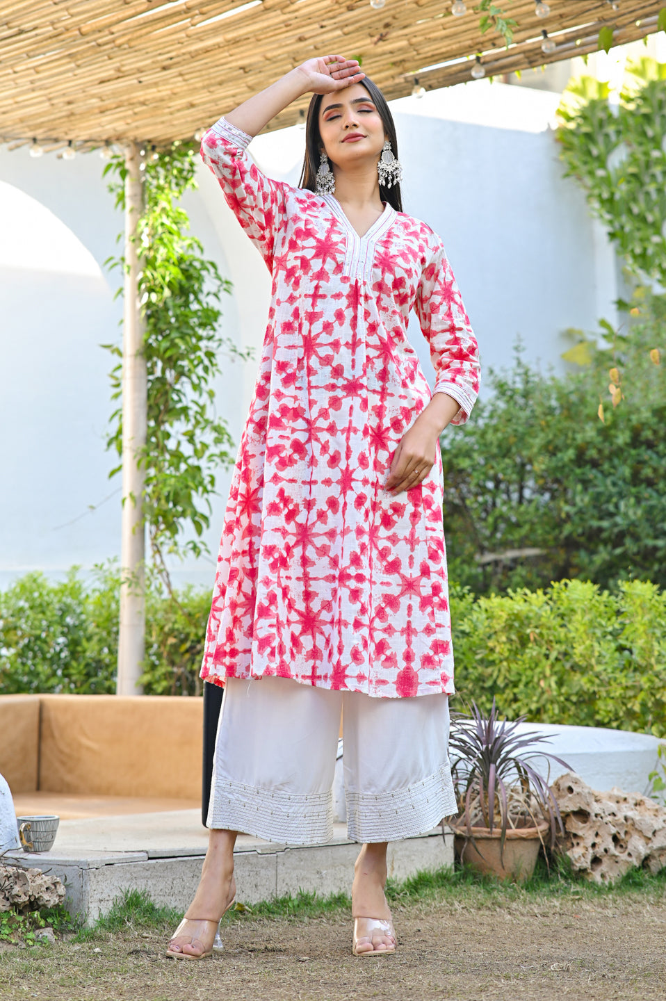 Pink Tie & Dye Kurta