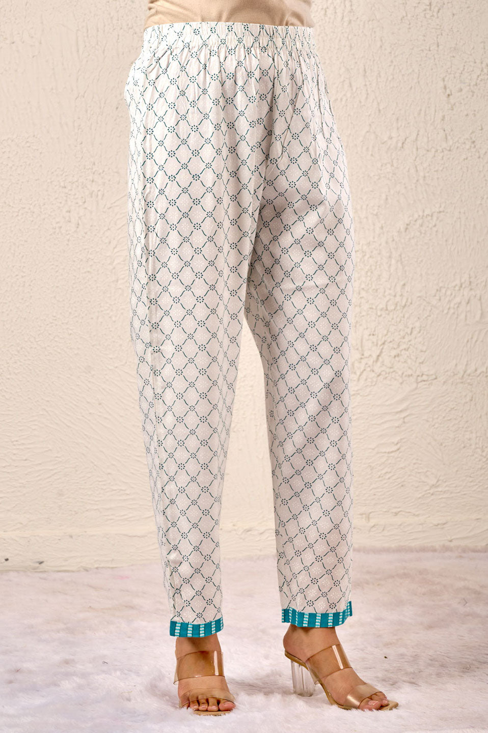 Teal Bloom Cotton Printed Suit Set