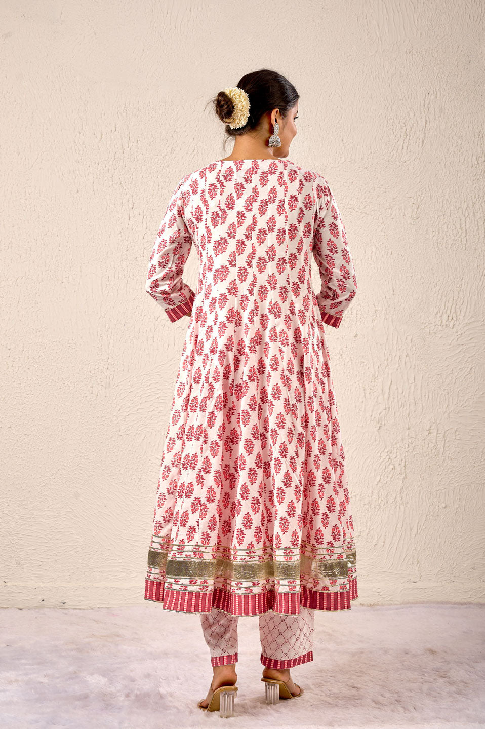 Rose Bloom Cotton Printed Suit Set