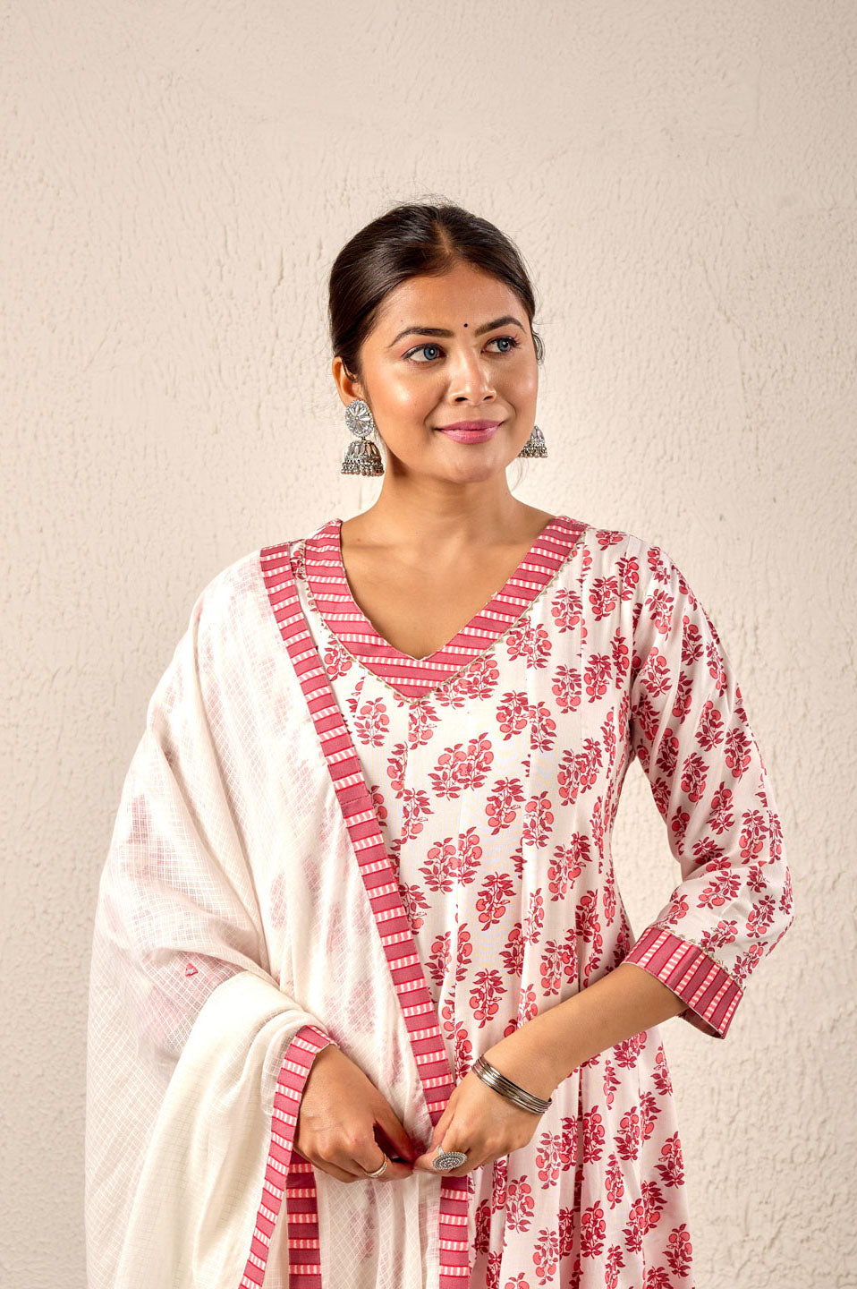 Rose Bloom Cotton Printed Suit Set