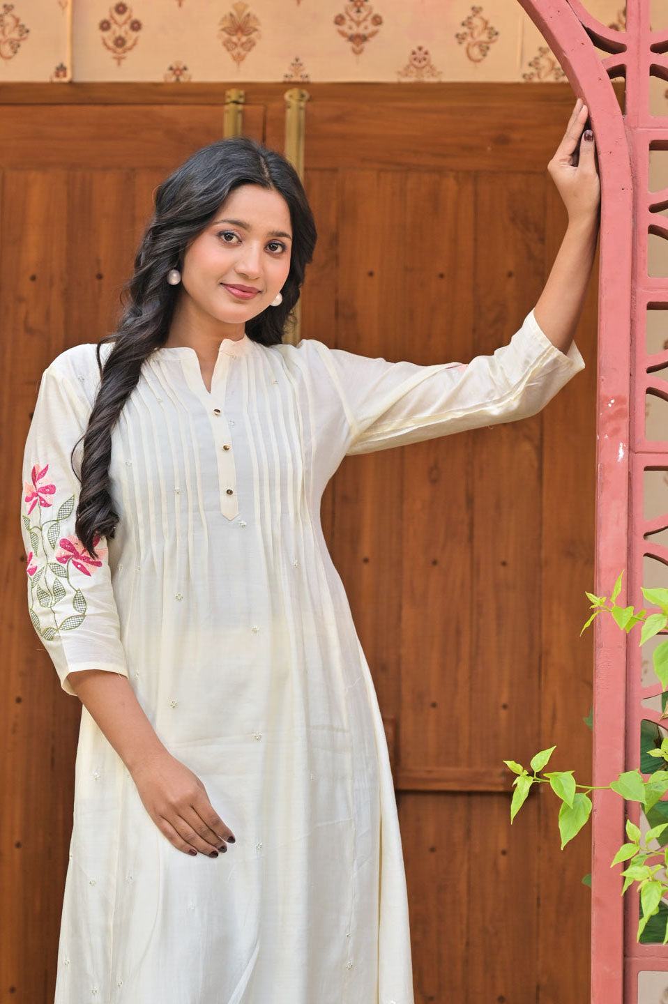 Embroidered Poly Viscose Kurta Pant Set | Elegan Ethnic Wear