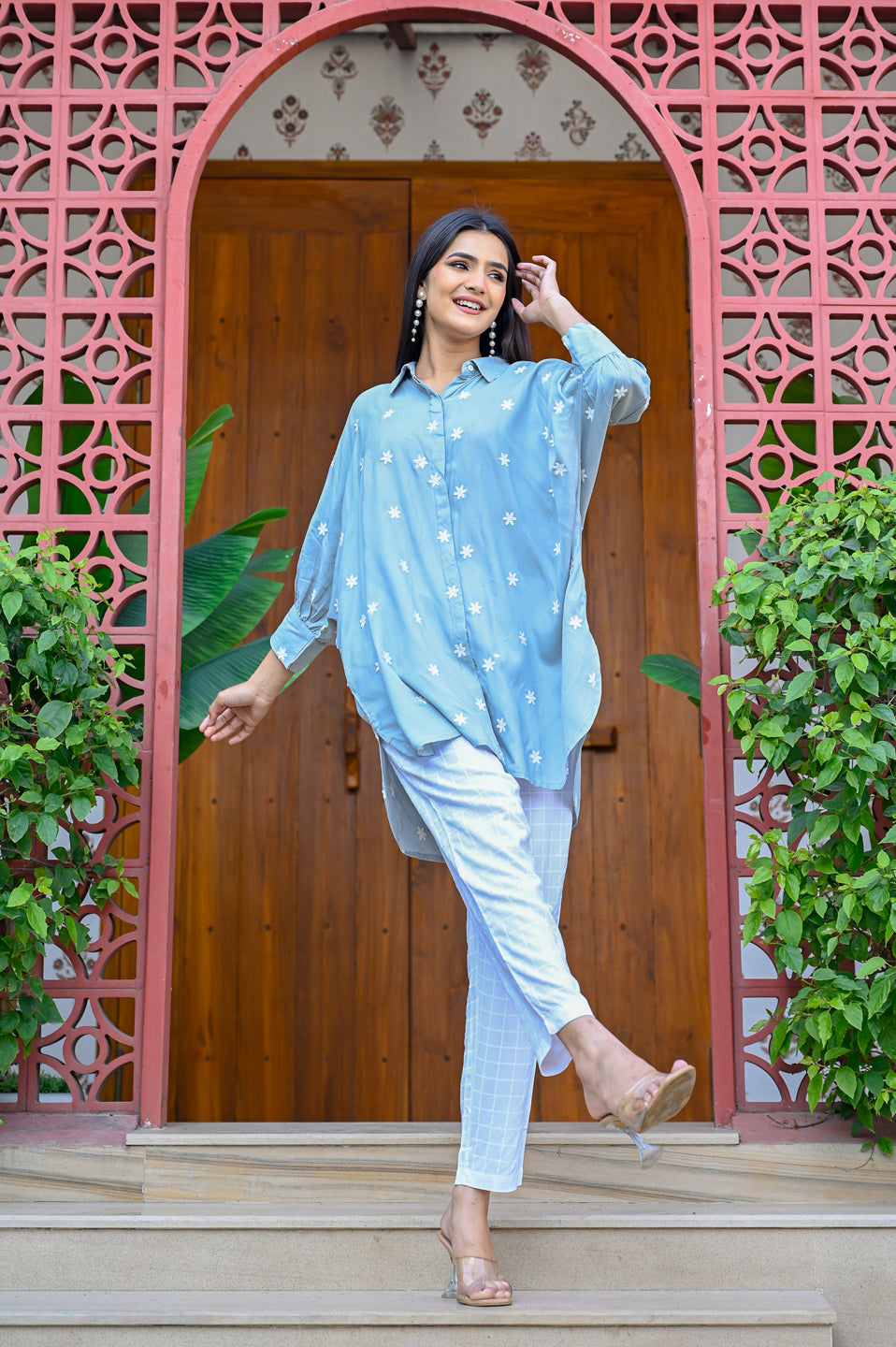 Trendyol Floral Embrodired Shirt