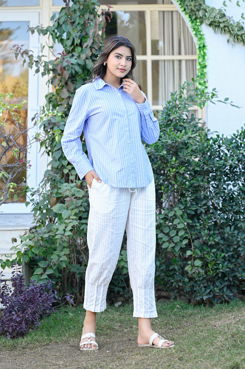 Classic Blue Striped Shirt