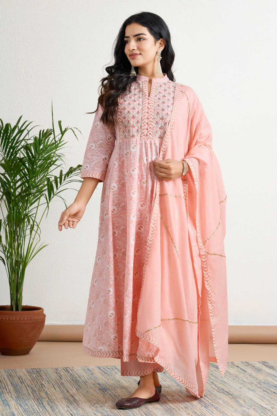 Printed anarkali Suit set