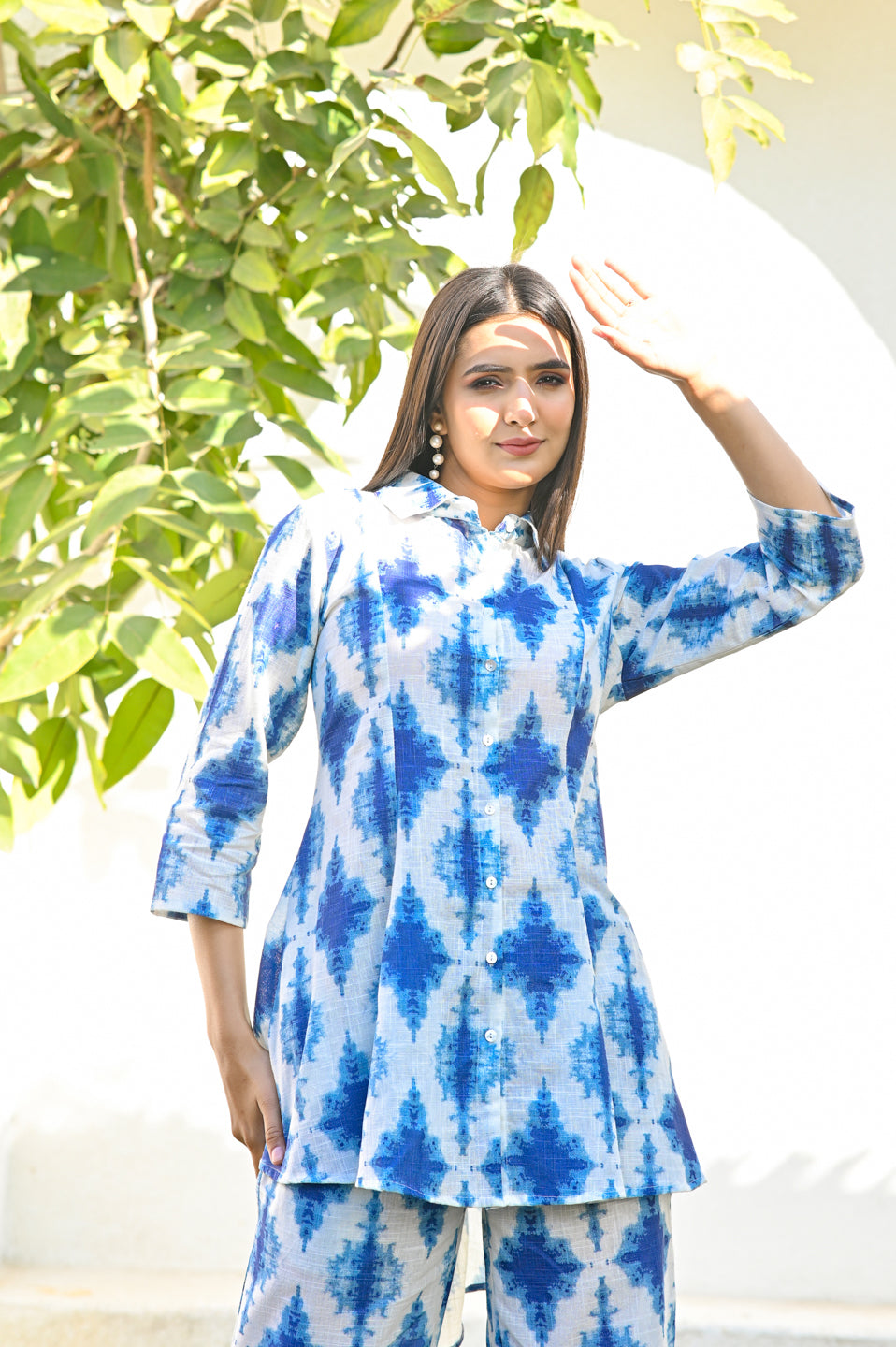 Blue & Ikat Co-ord set