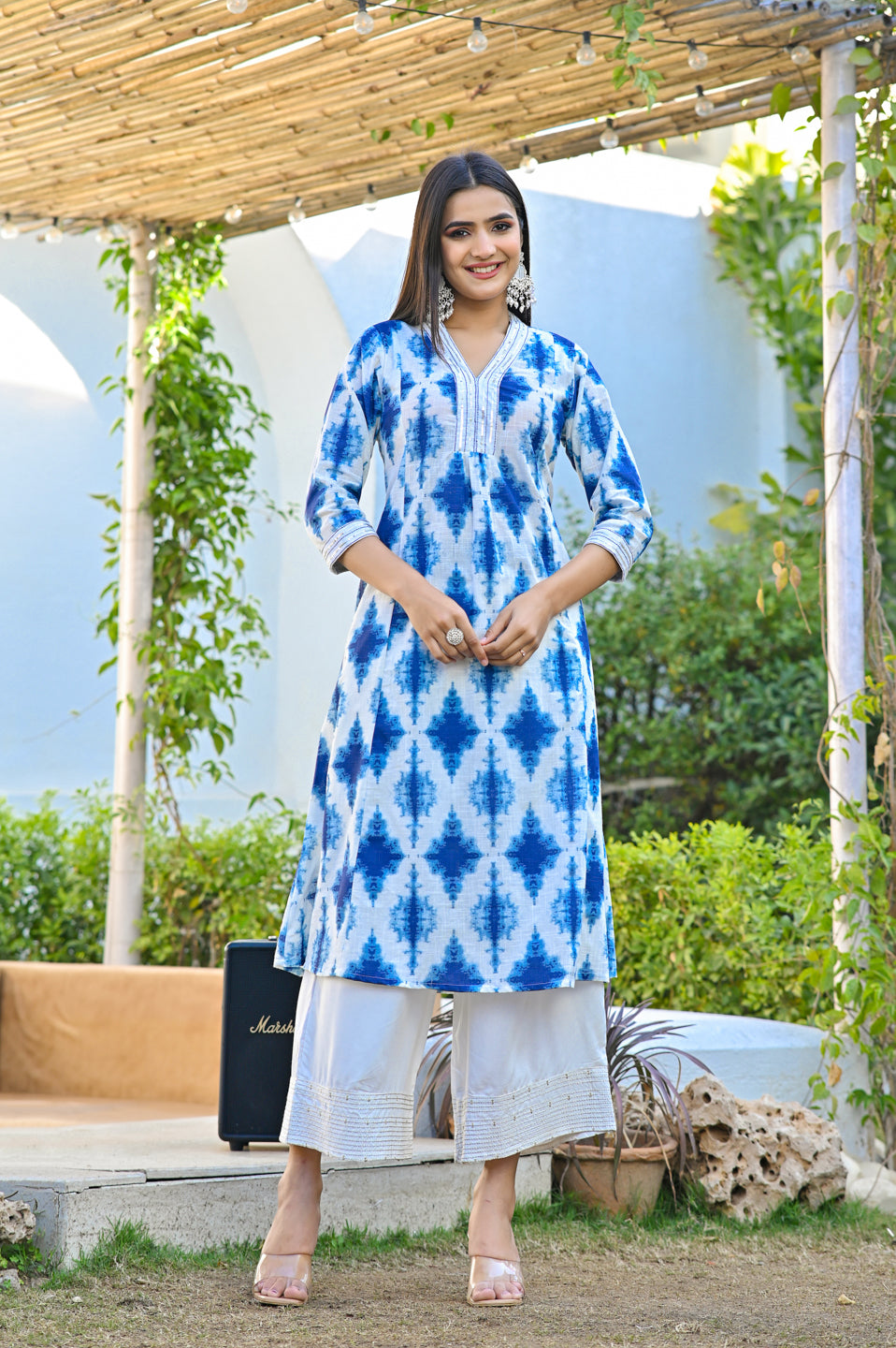 Blue Tie-Dye Delight Kurta