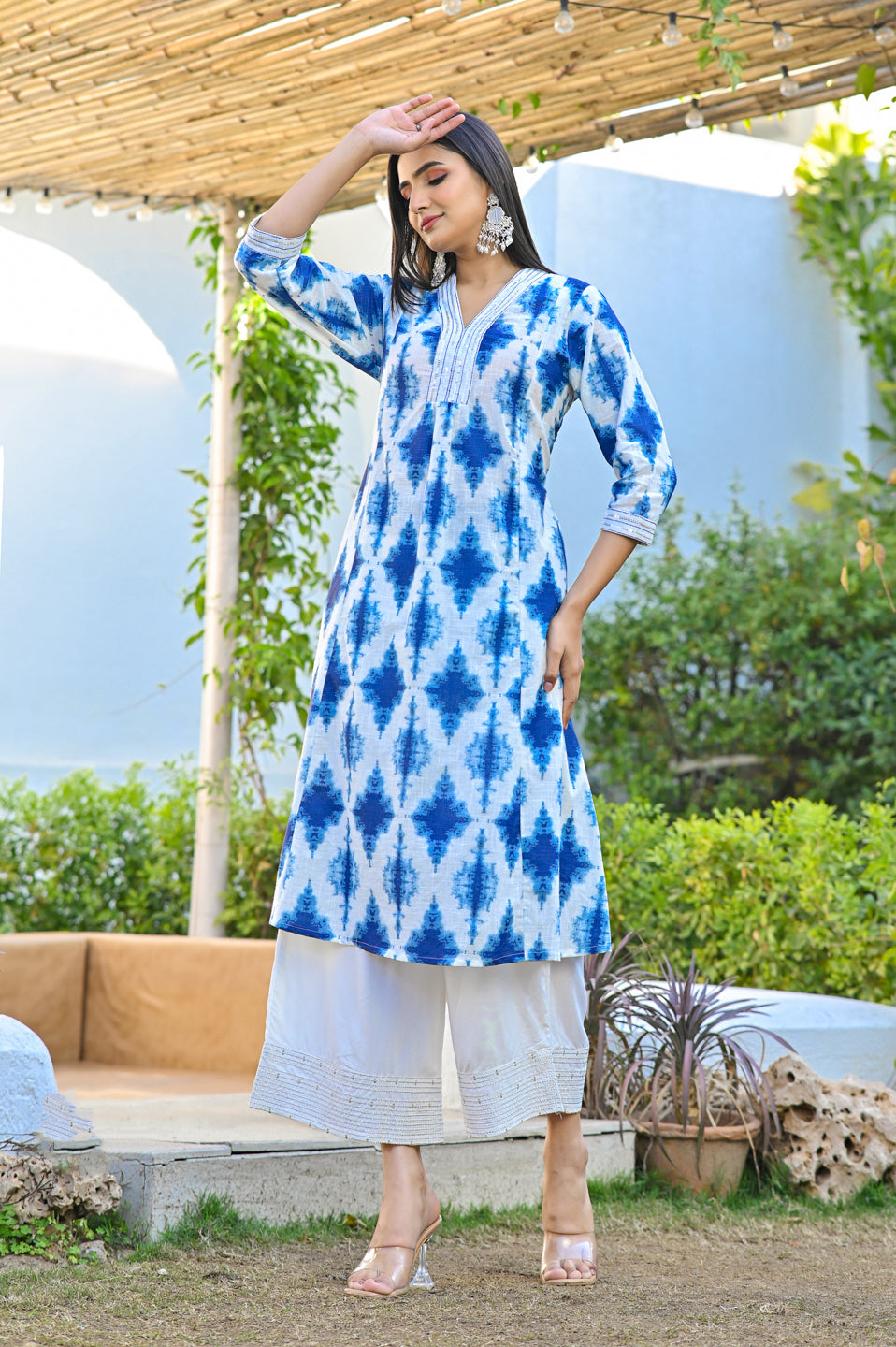 Blue Tie-Dye Delight Kurta