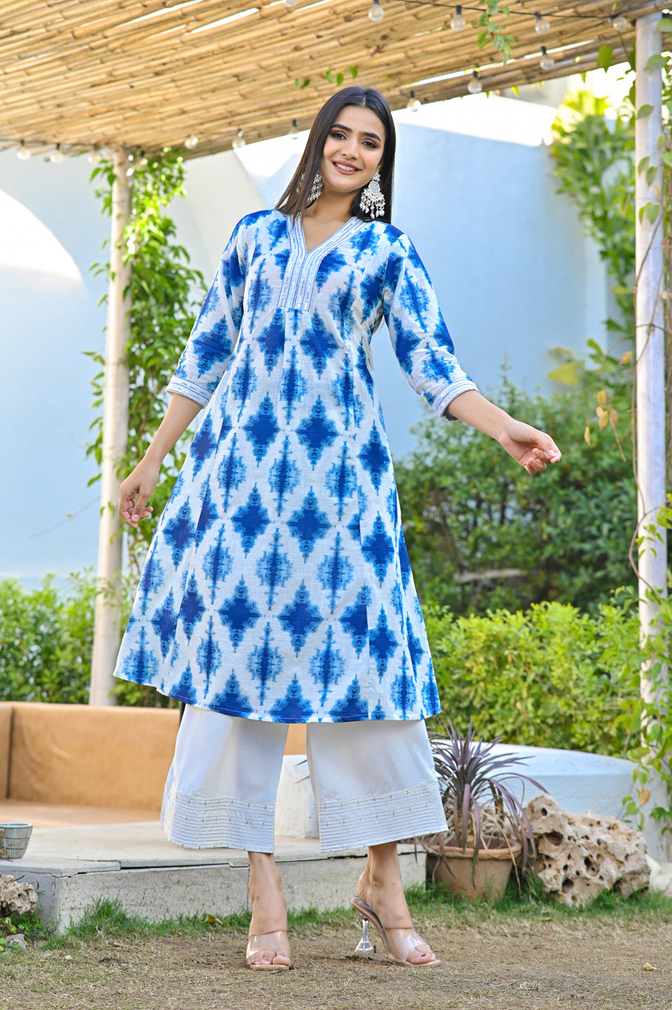 Blue Tie-Dye Delight Kurta