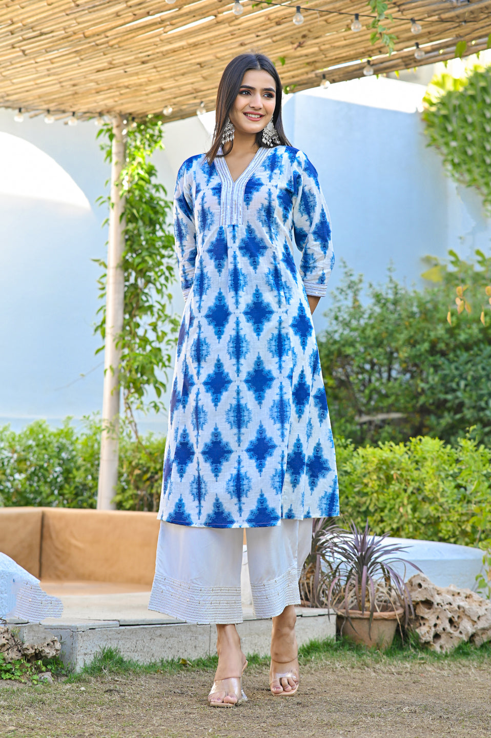 Blue Tie-Dye Delight Kurta