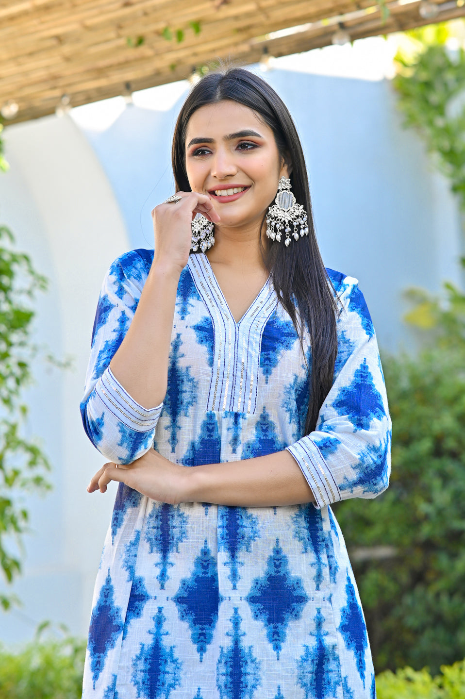 Blue Tie-Dye Delight Kurta