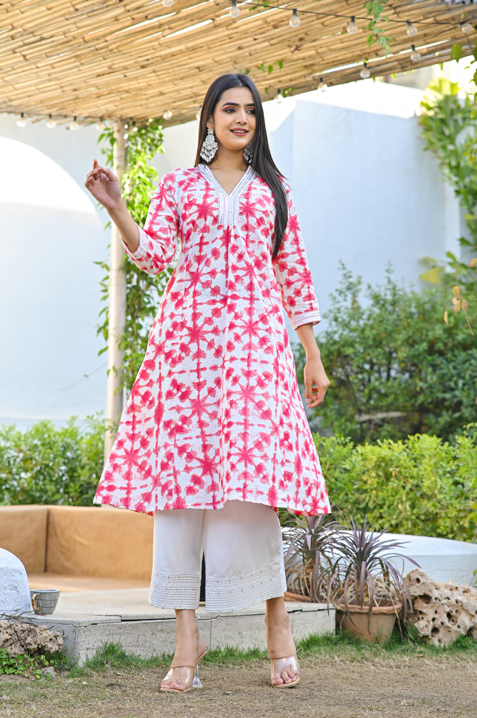 Pink Tie & Dye Kurta