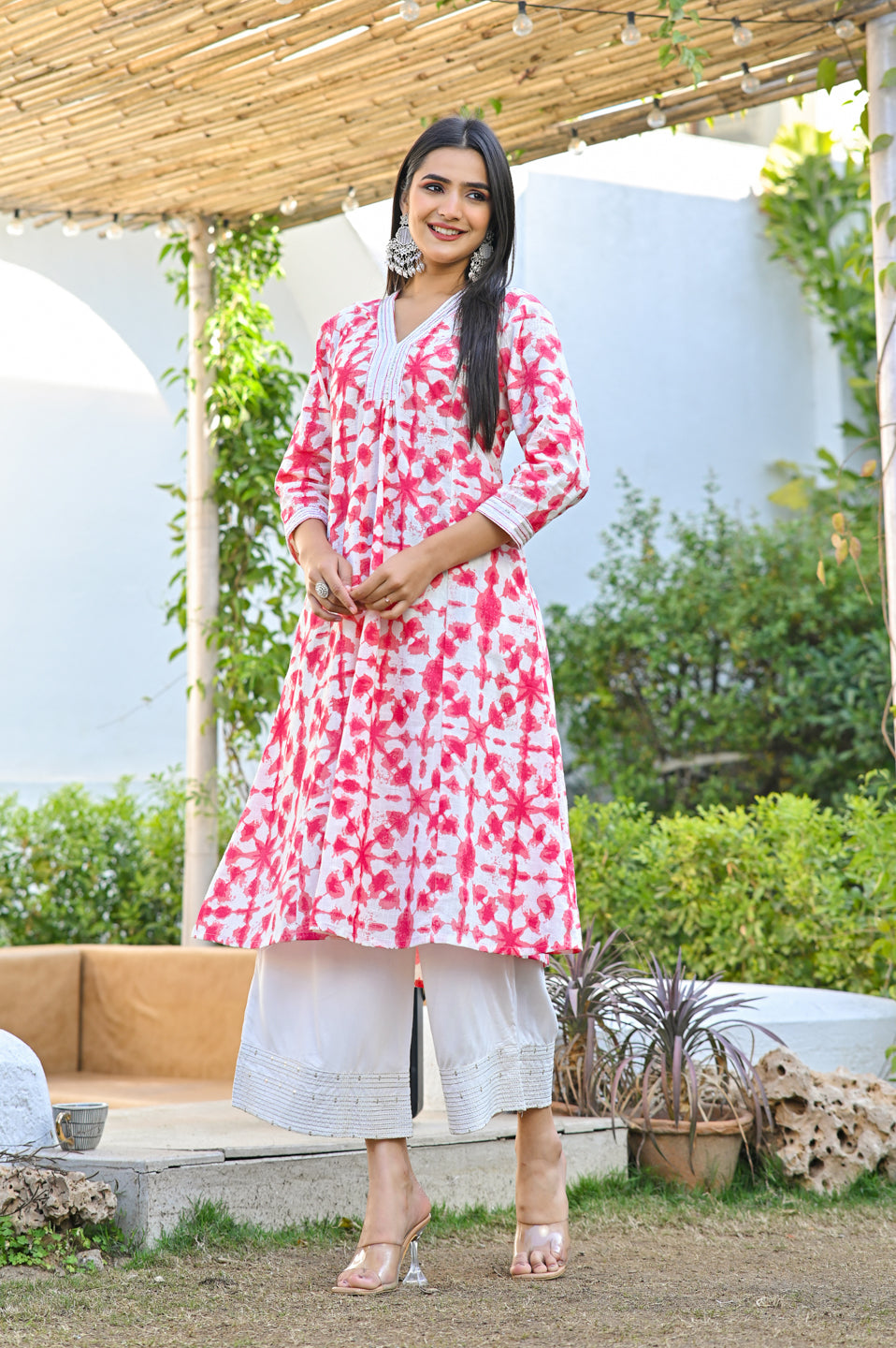 Pink Tie & Dye Kurta