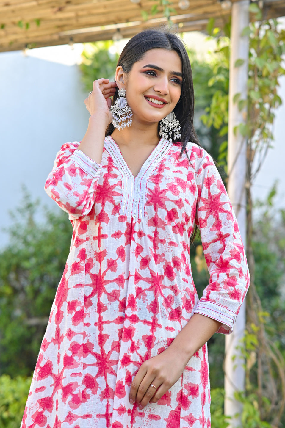 Pink Tie & Dye Kurta