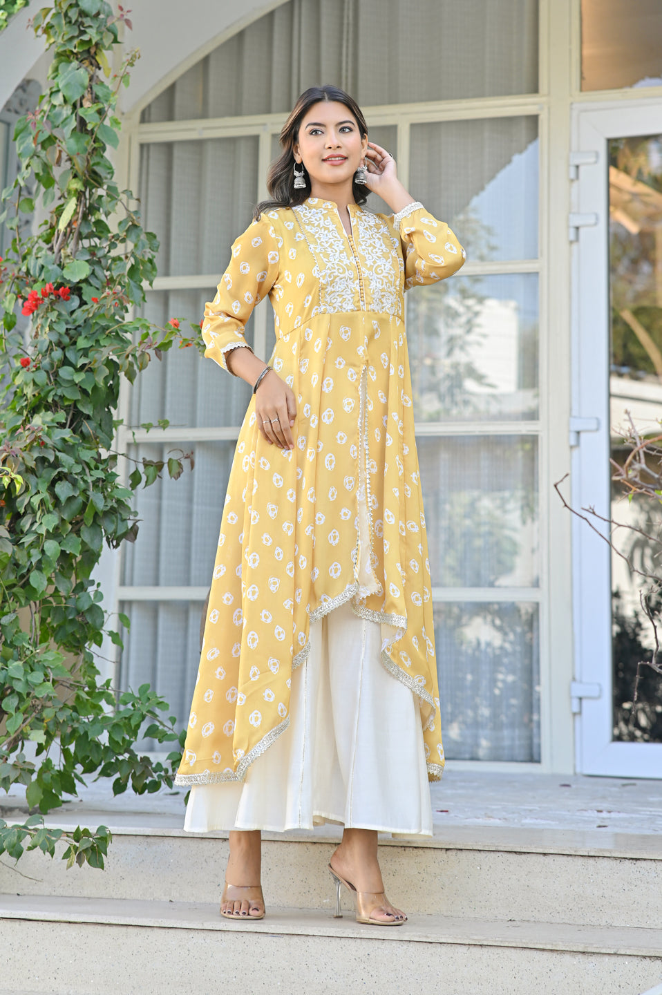 Radiant Mustard Satin Suit