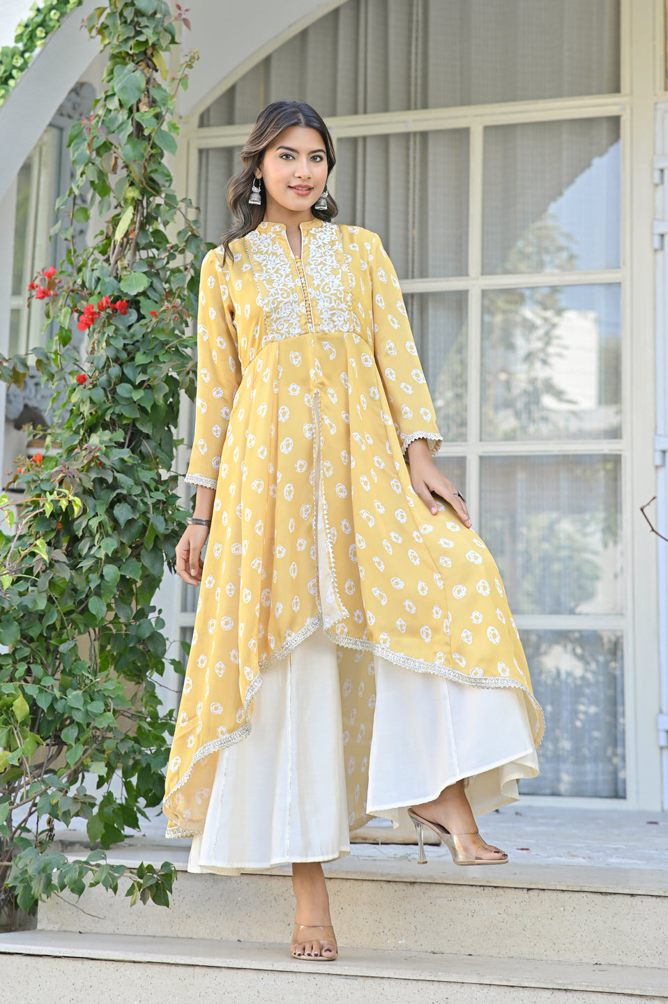 Radiant Mustard Satin Suit