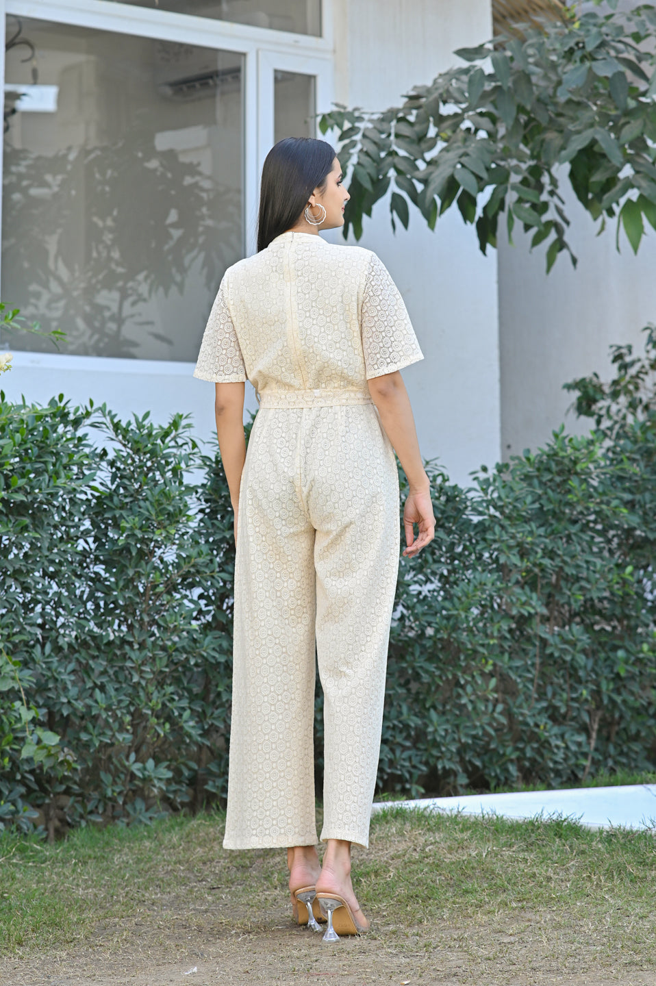 Off-White Net Cutwork Jumpsuit