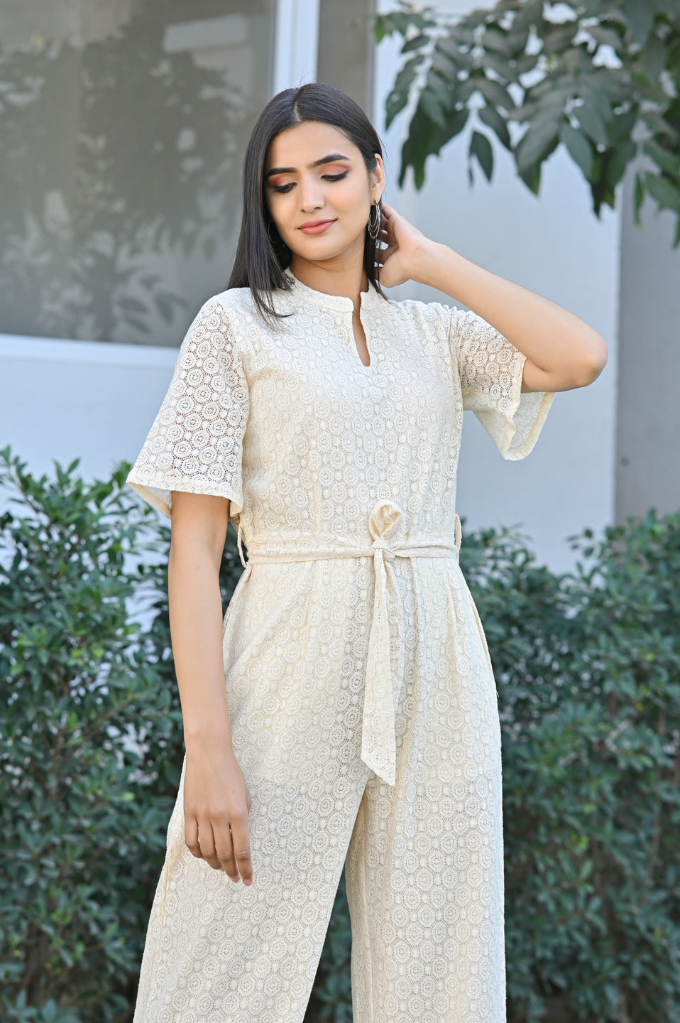 Off-White Net Cutwork Jumpsuit