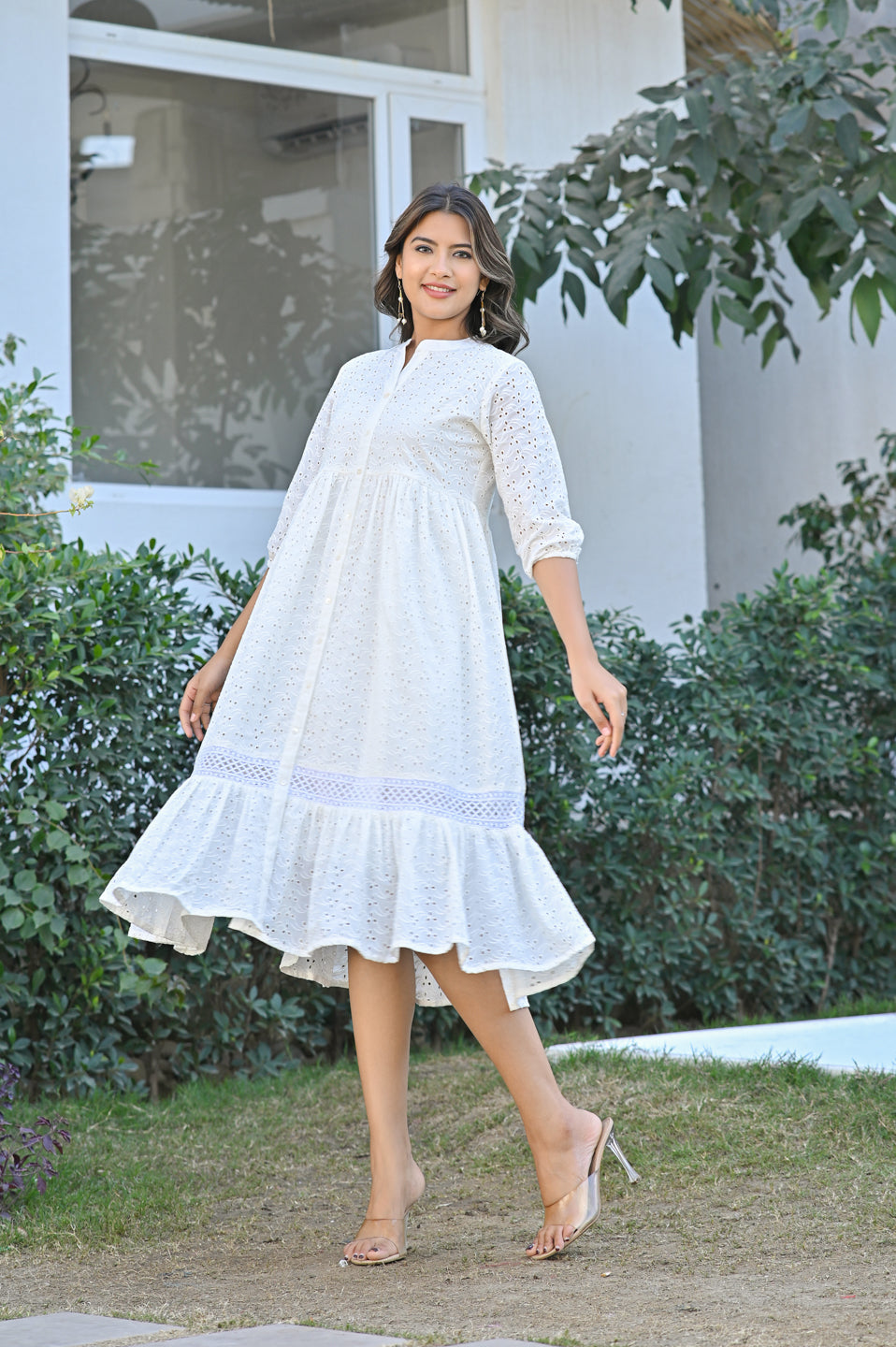 Tiered Ruffle Hem Dress