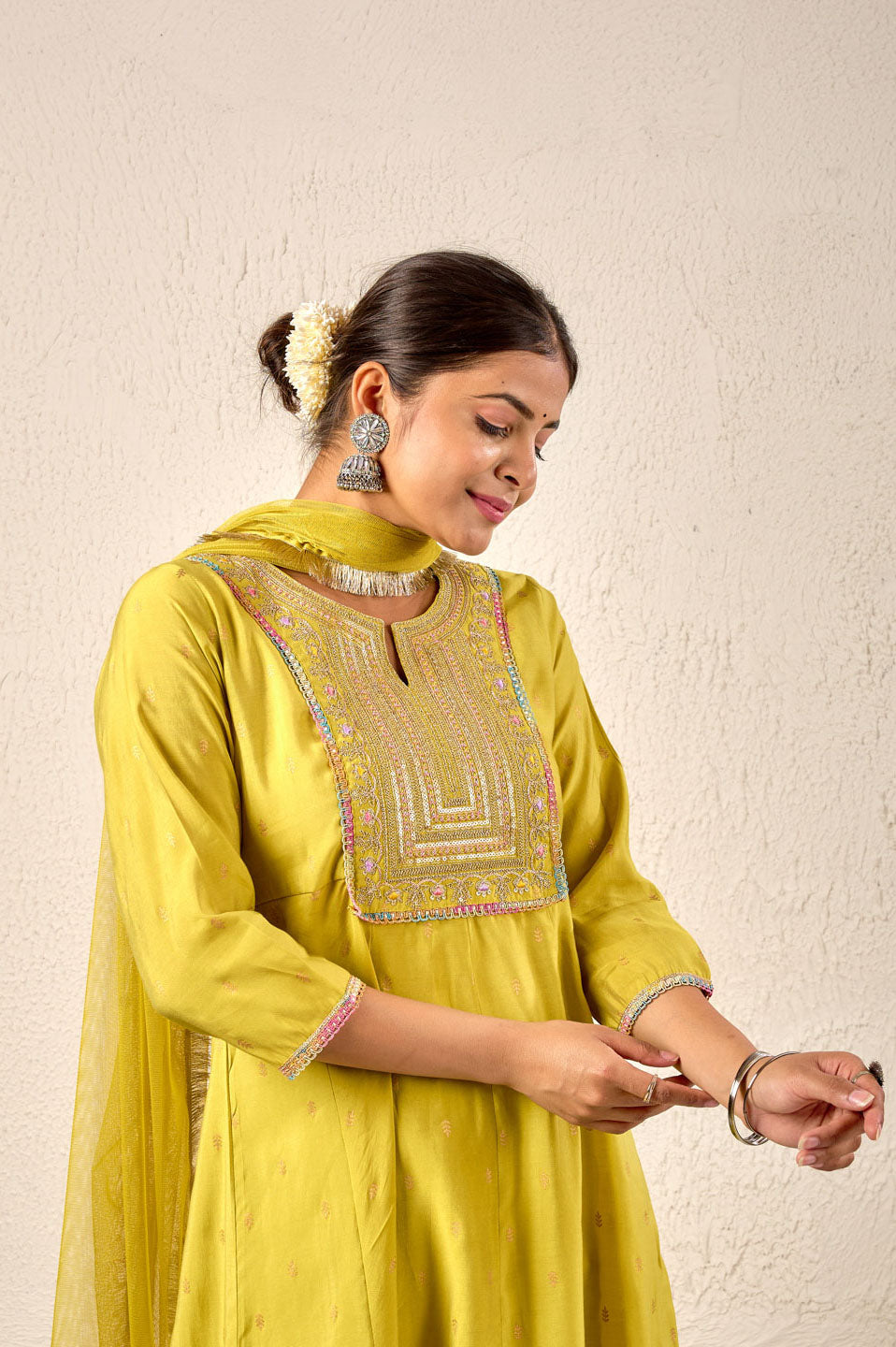 Sunshine Elegance Embroidered Anarkali Set