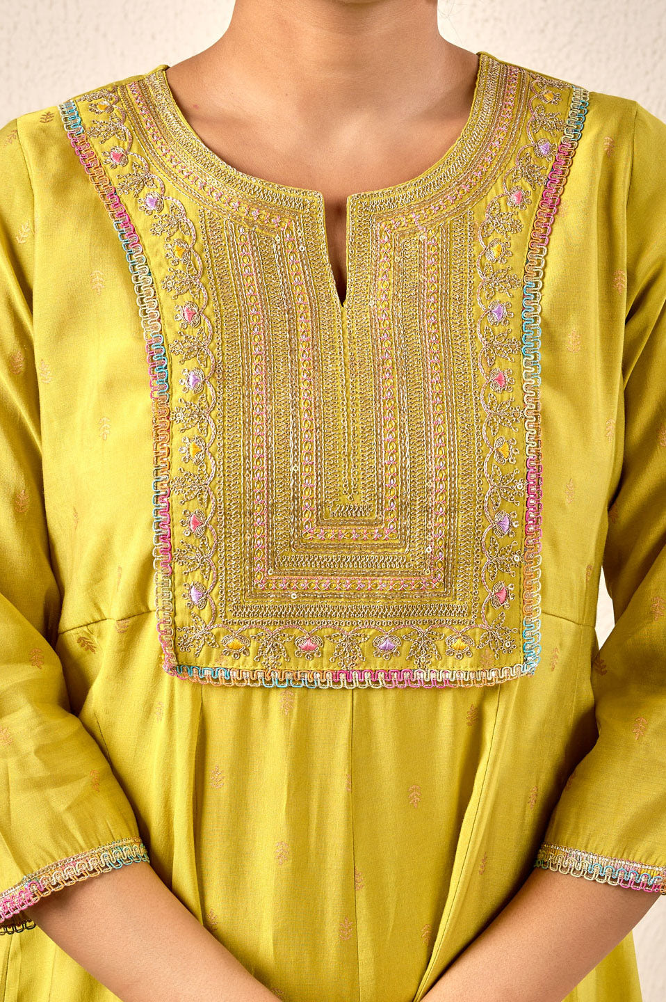 Sunshine Elegance Embroidered Anarkali Set