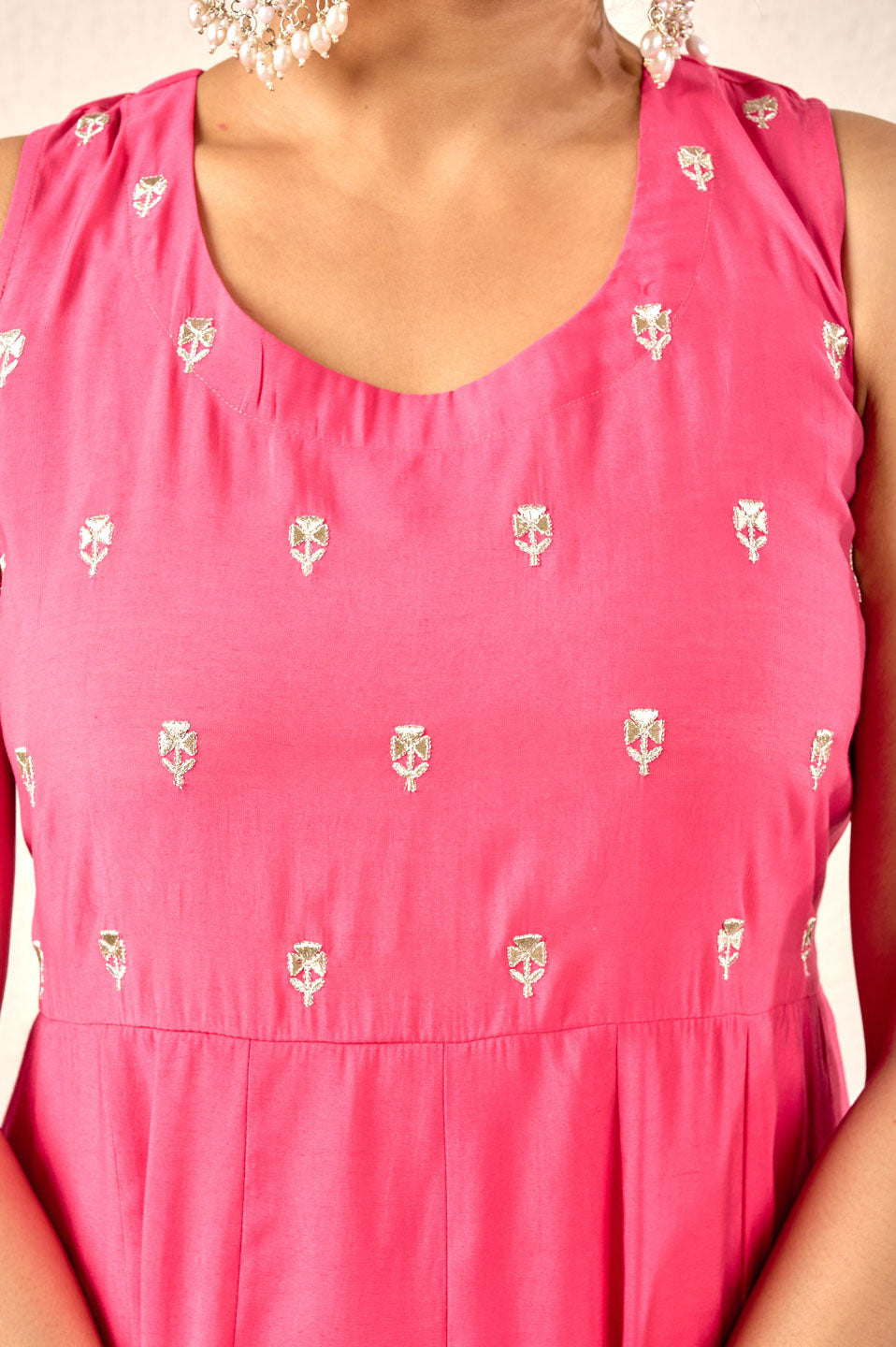Vibrant Grace Anarkali Set – Pink & Lime