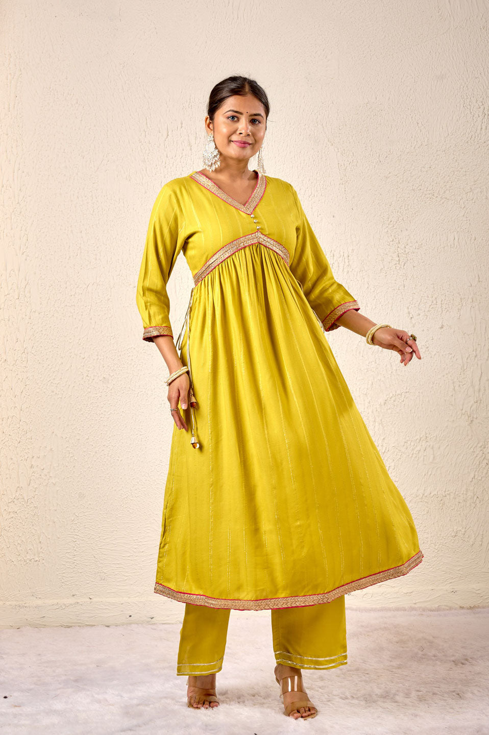 Vibrance in Motion - Sunset Glow Anarkali Set