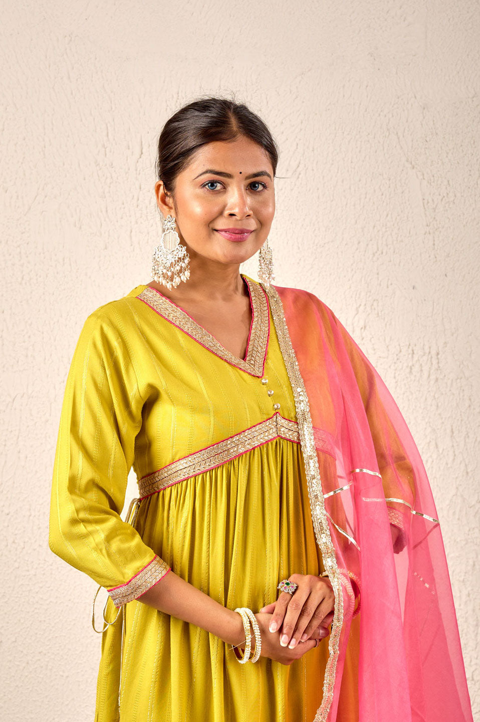 Vibrance in Motion - Sunset Glow Anarkali Set