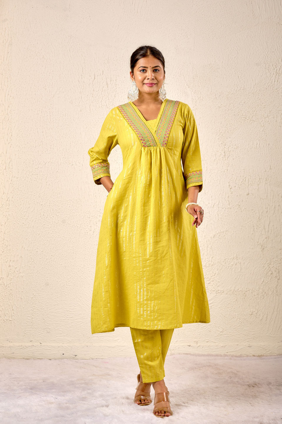 Fresh & Festive - Lime Charm Kurta Set