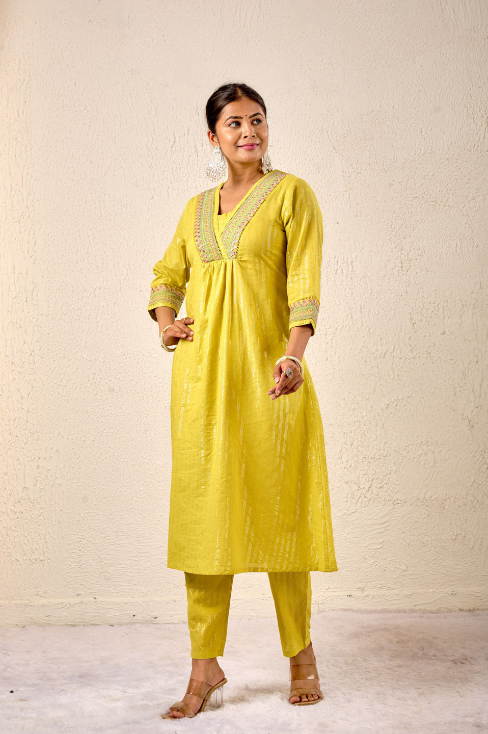 Fresh & Festive - Lime Charm Kurta Set