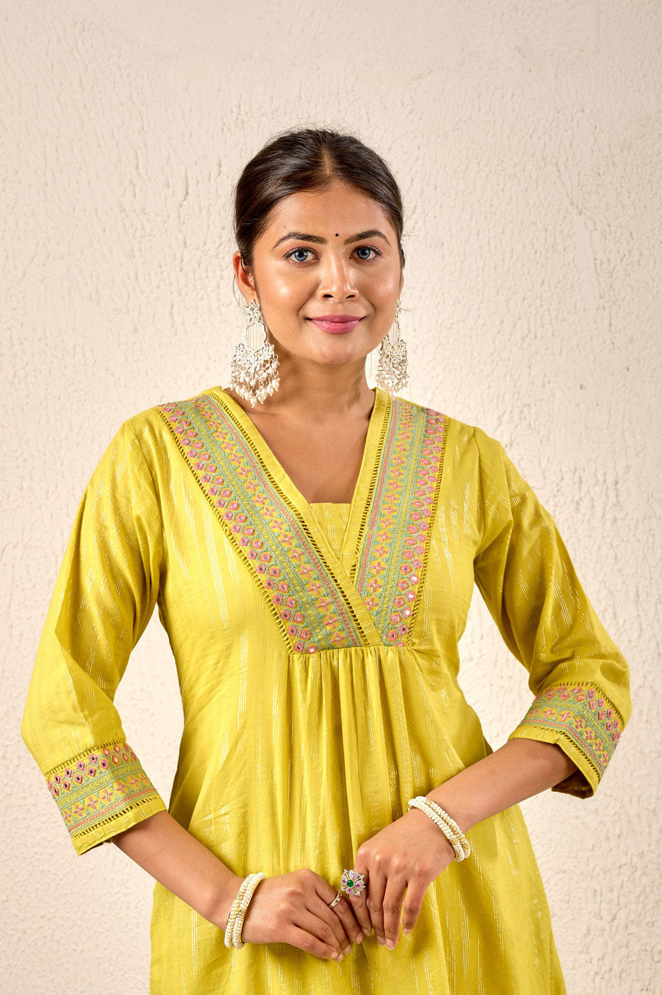 Fresh & Festive - Lime Charm Kurta Set