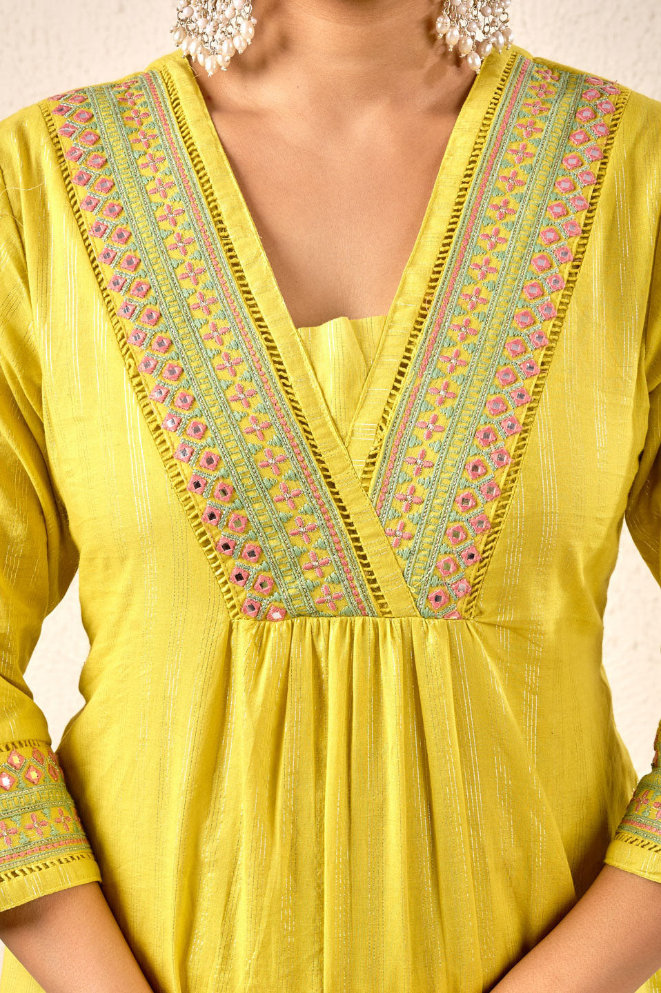 Fresh & Festive - Lime Charm Kurta Set