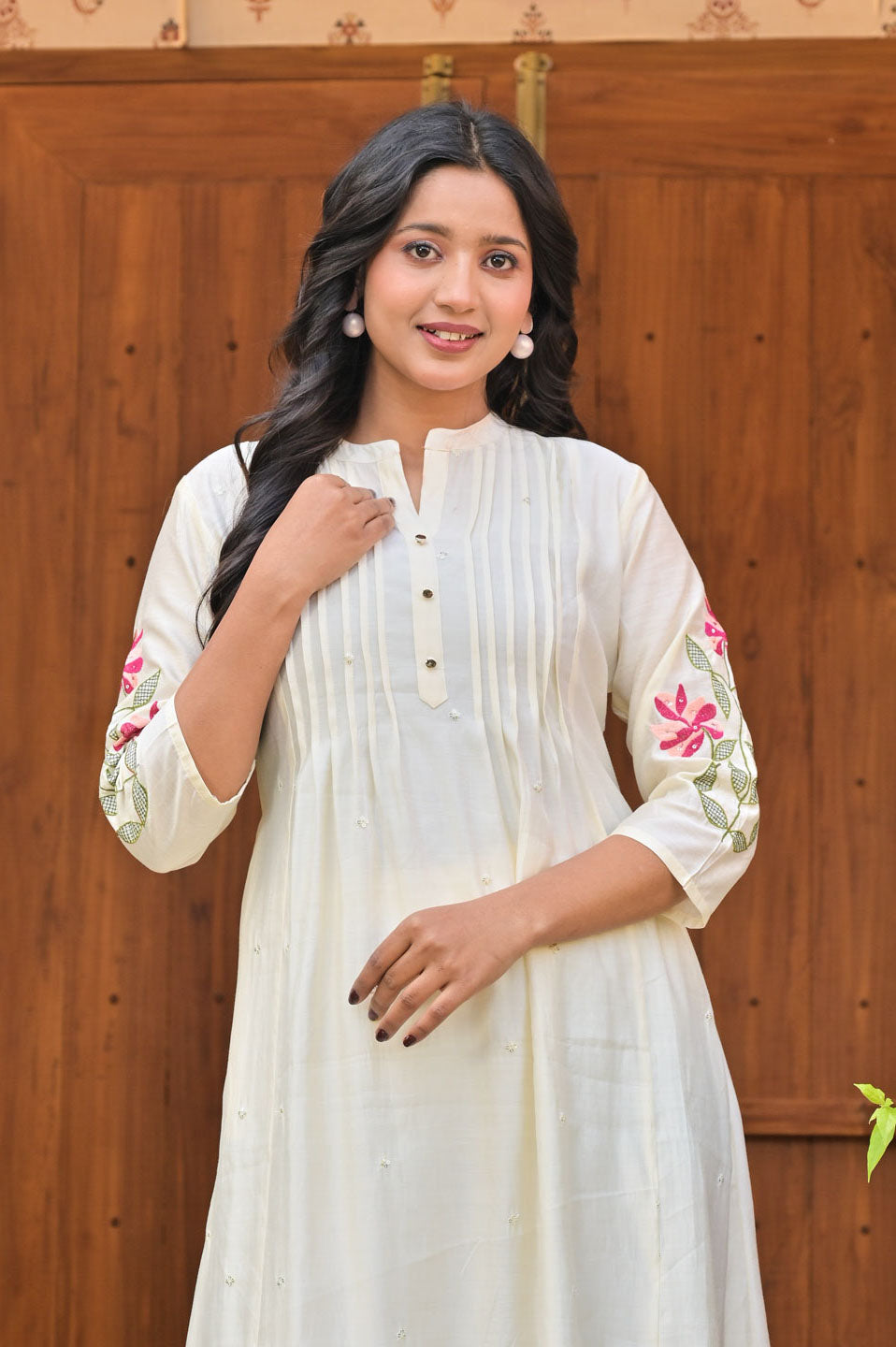 Embroidered Poly Viscose Kurta Pant Set | Elegan Ethnic Wear