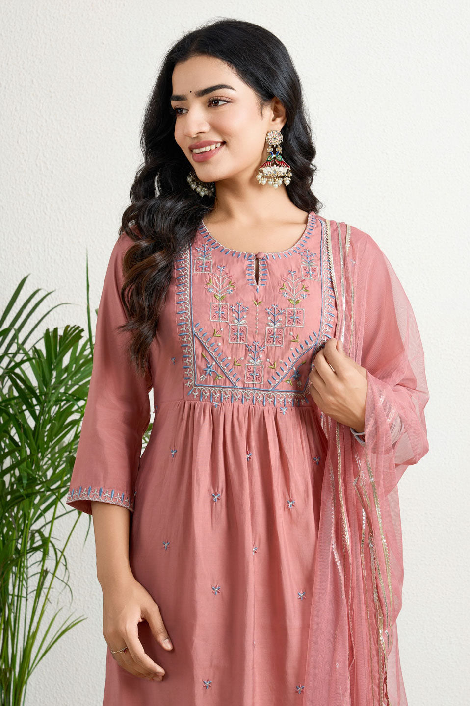 Berry bliss embroidery suit set