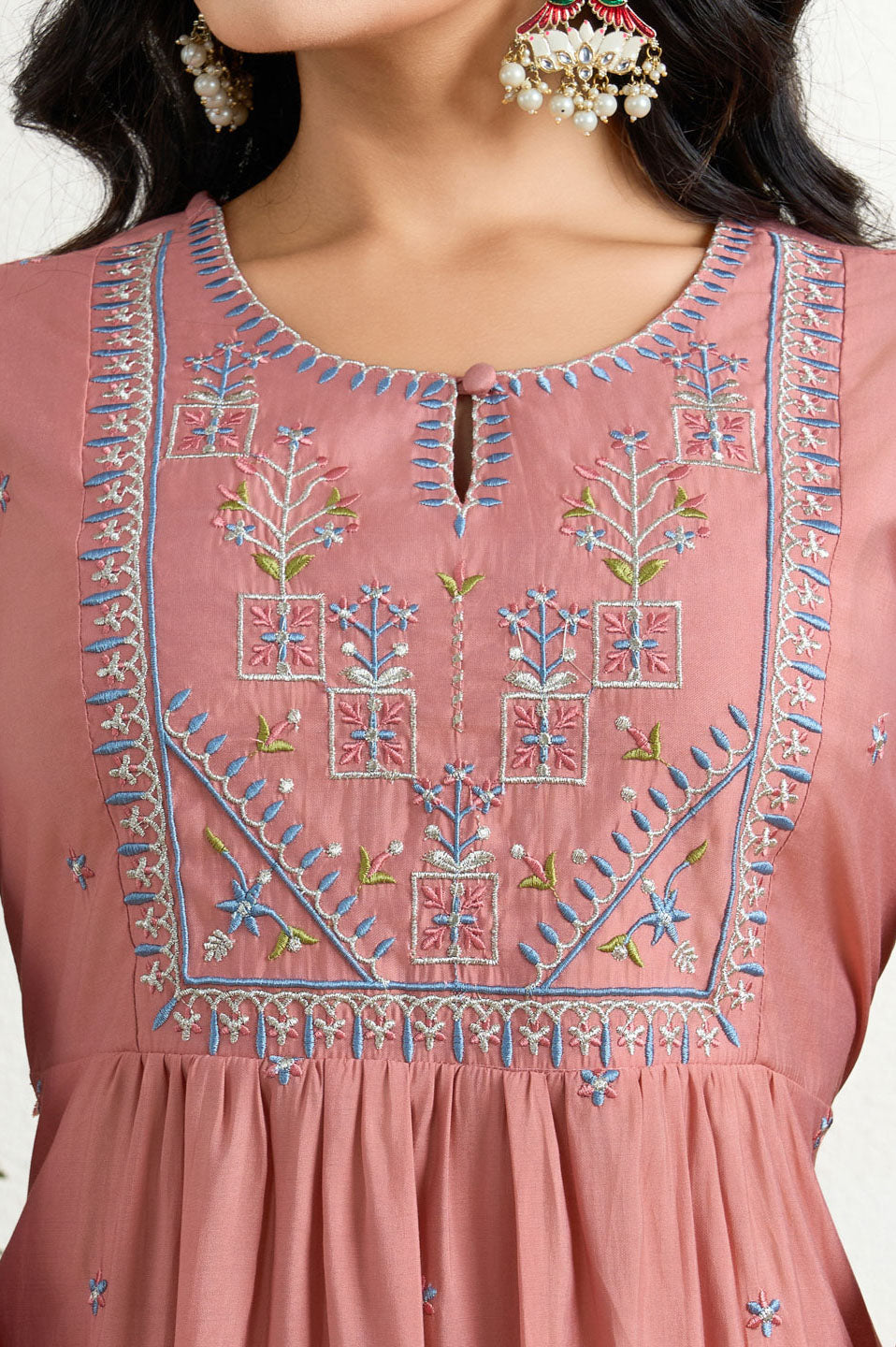 Berry bliss embroidery suit set