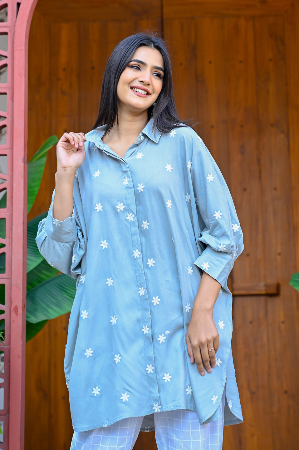 Trendyol Floral Embrodired Shirt